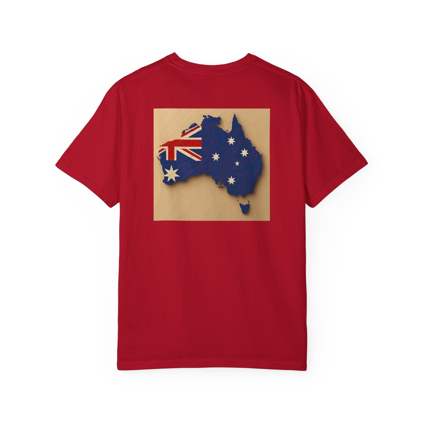 Australia Topographical Map Flag Tee, Australian T-shirt