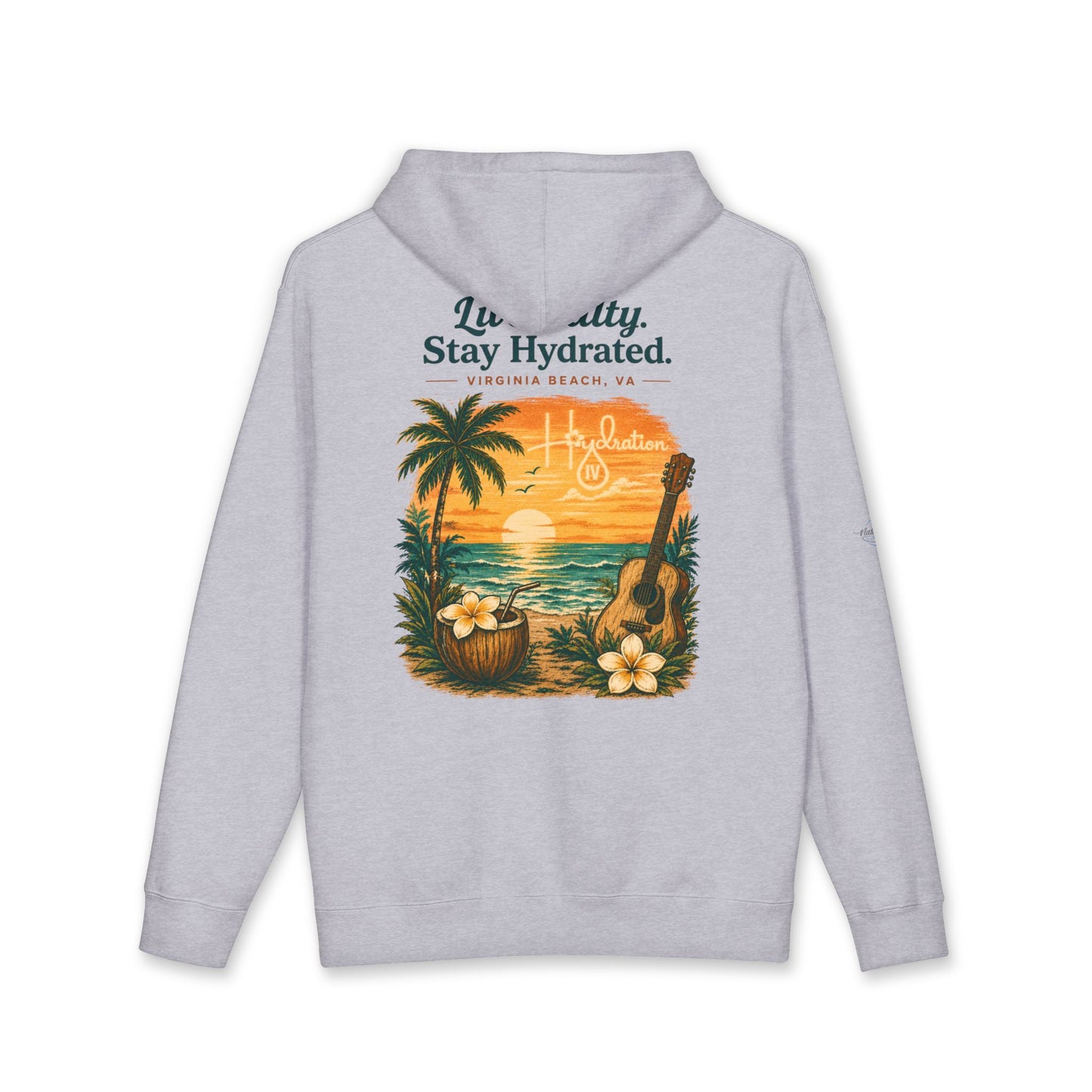 Hidration IV Logo and Live Salty Hoodie_Fleece Lined
