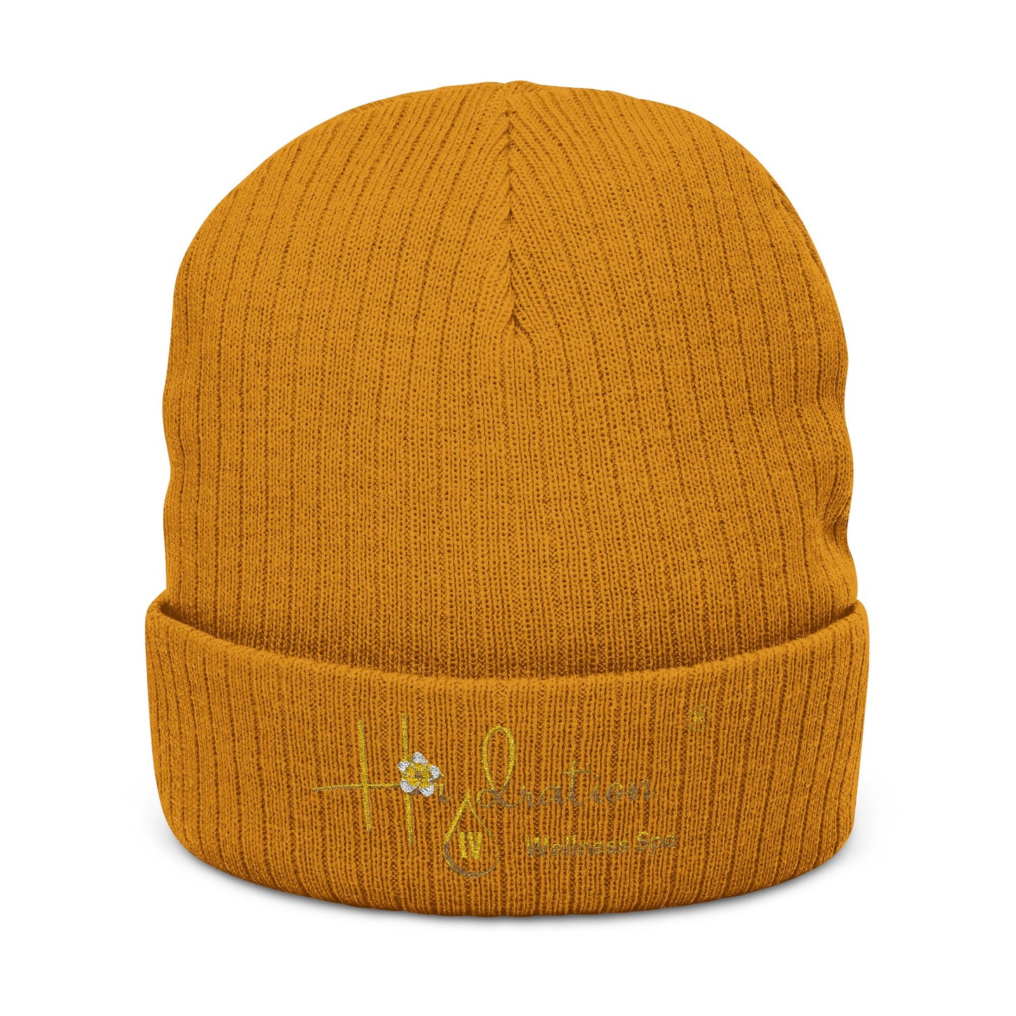 Hidration IV (Embroidered) Cozy Ribbed Knit Beanie