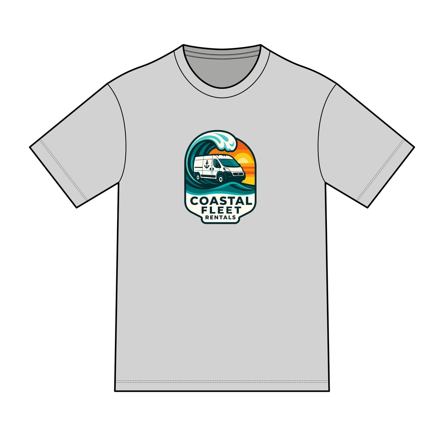 Coastal Fleet Rentals Surf Van Tee — Perfect Tri Blend