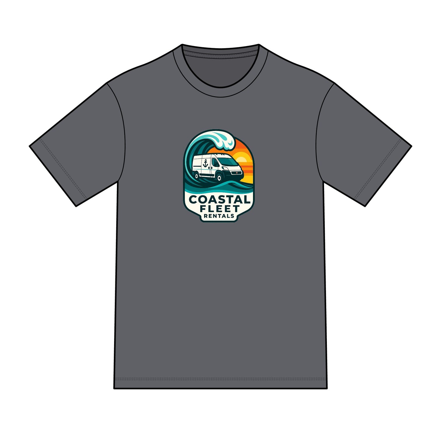 Coastal Fleet Rentals Surf Van Tee — Perfect Tri Blend