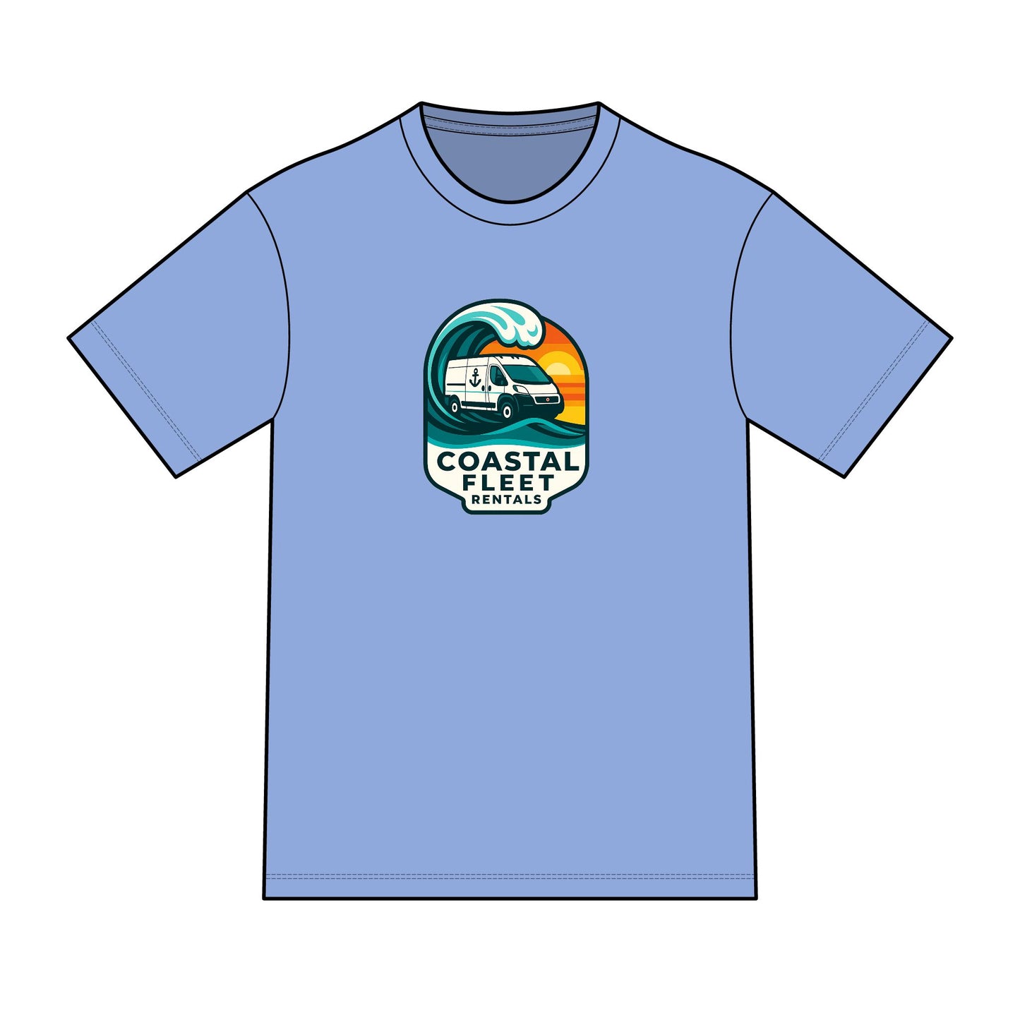 Coastal Fleet Rentals Surf Van Tee — Perfect Tri Blend