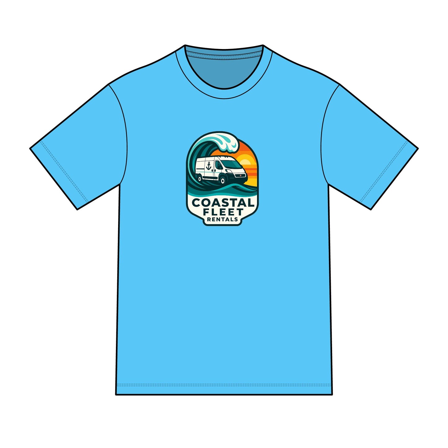 Coastal Fleet Rentals Surf Van Tee — Perfect Tri Blend