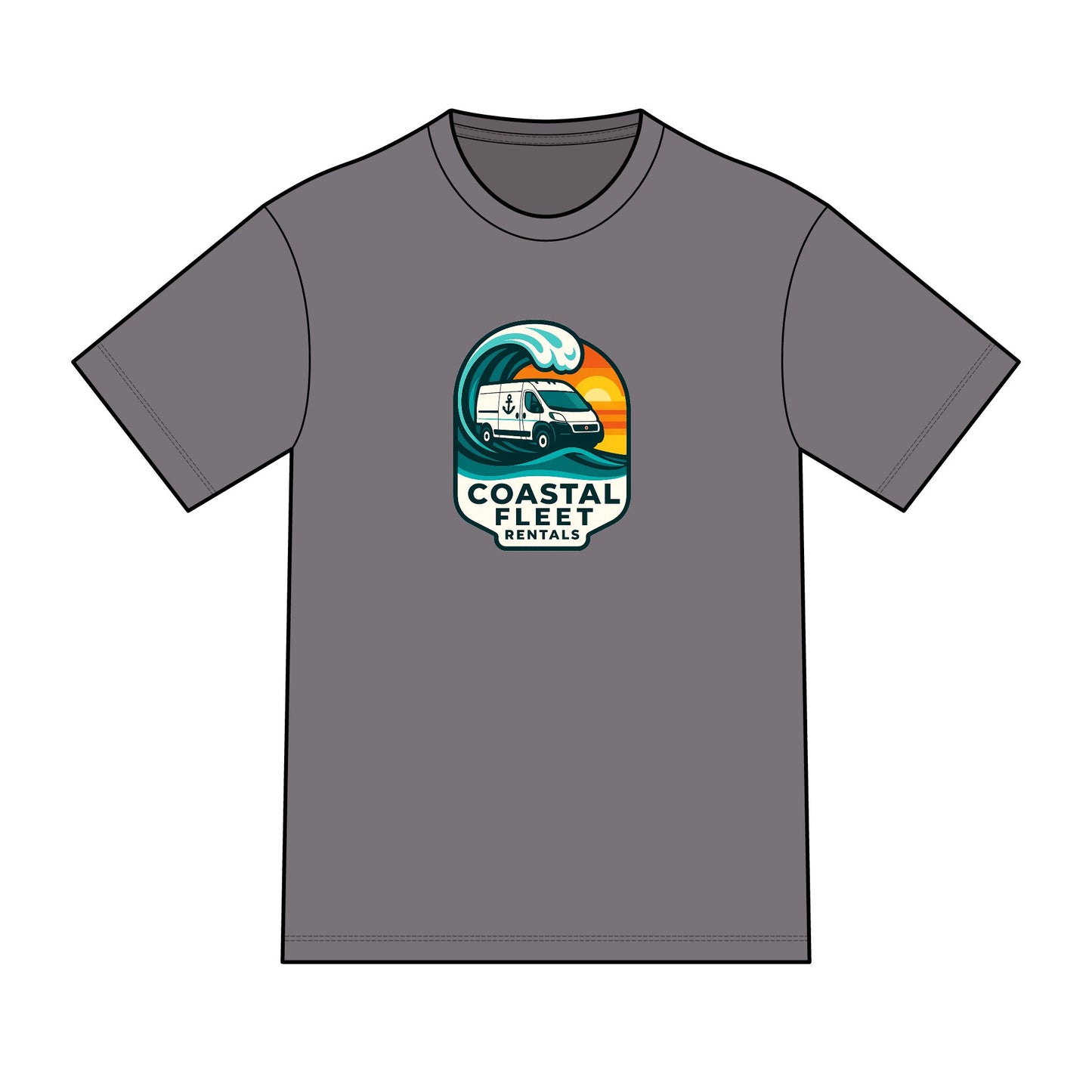 Coastal Fleet Rentals Surf Van Tee — Perfect Tri Blend