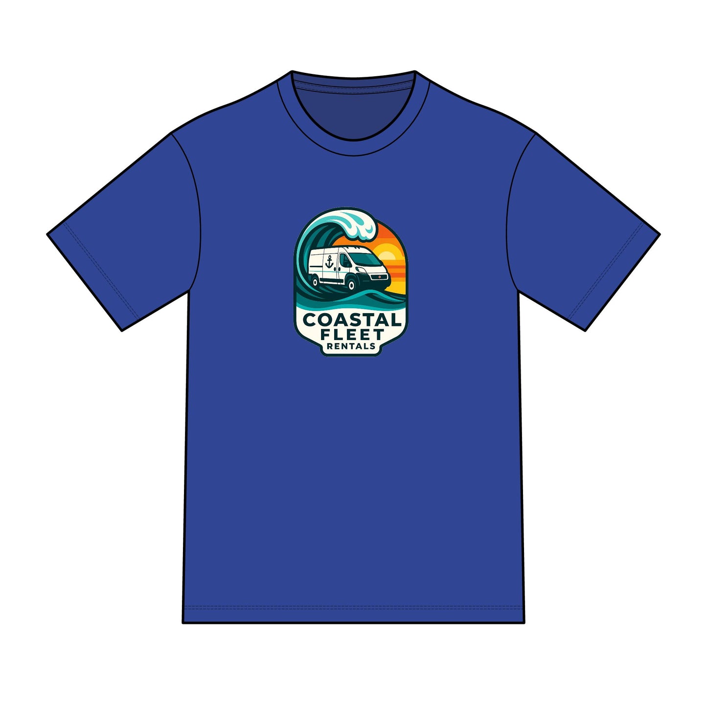 Coastal Fleet Rentals Surf Van Tee — Perfect Tri Blend