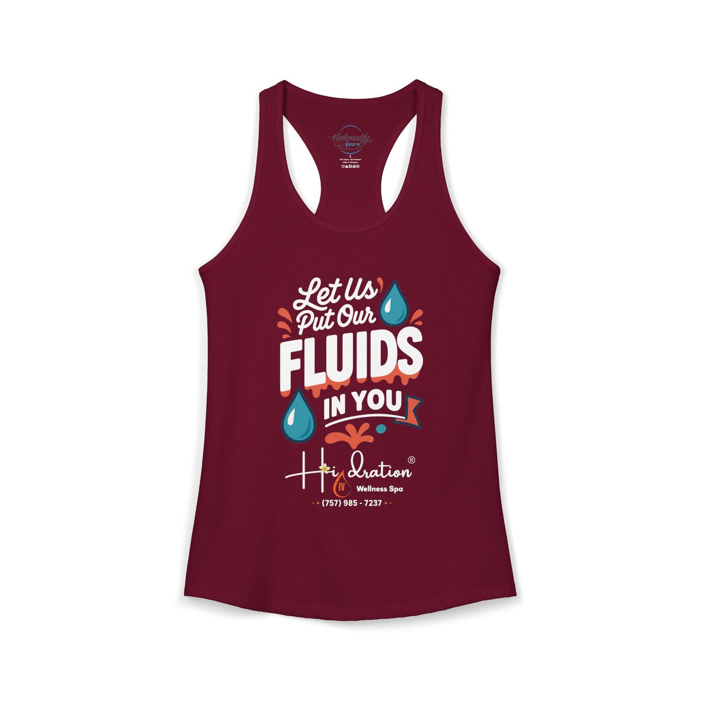 Hidration IV - Fluids in You Women's Racerback Tank