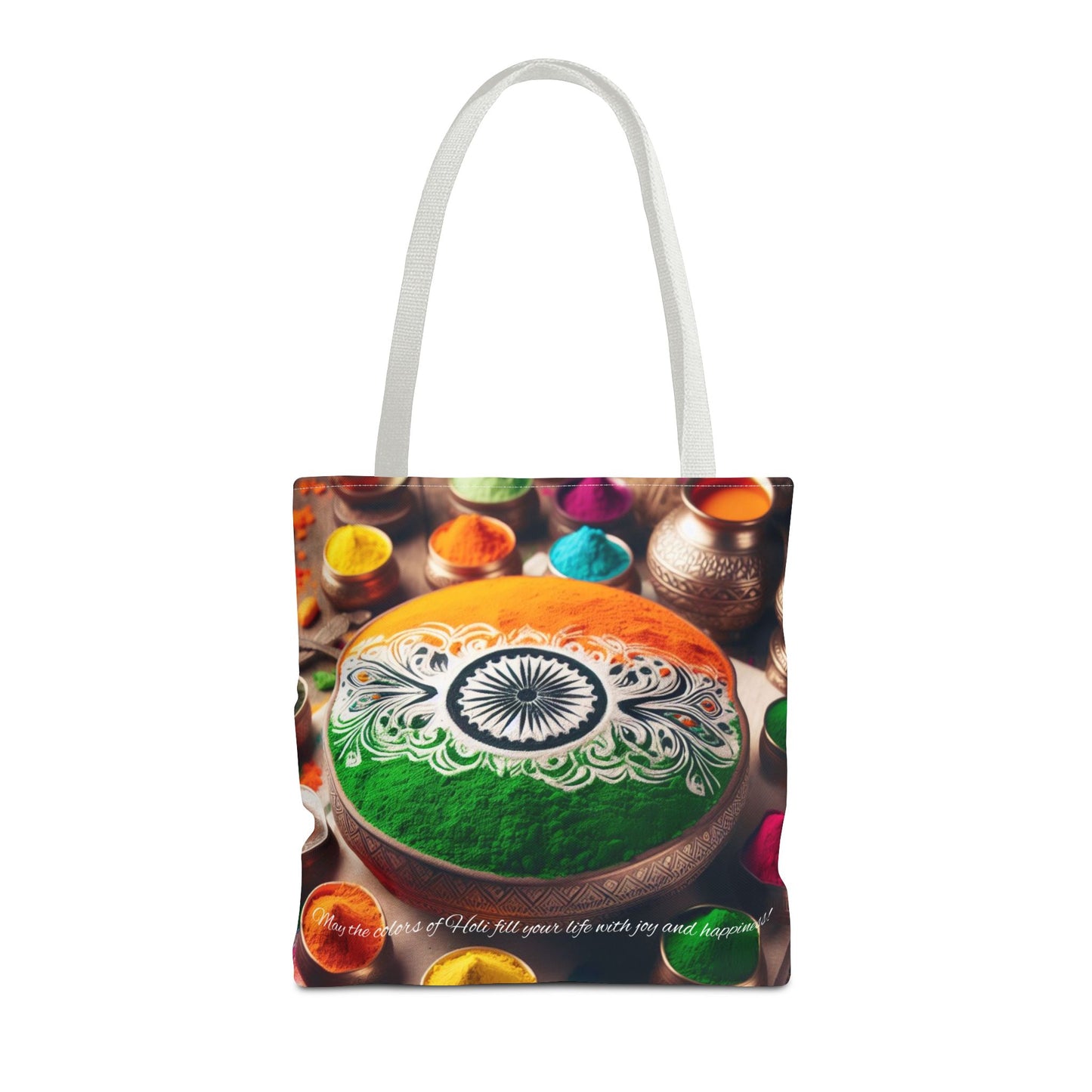 Holi Celebration Tote Bag — Colorful Hindu Festival Beach & Travel Tote