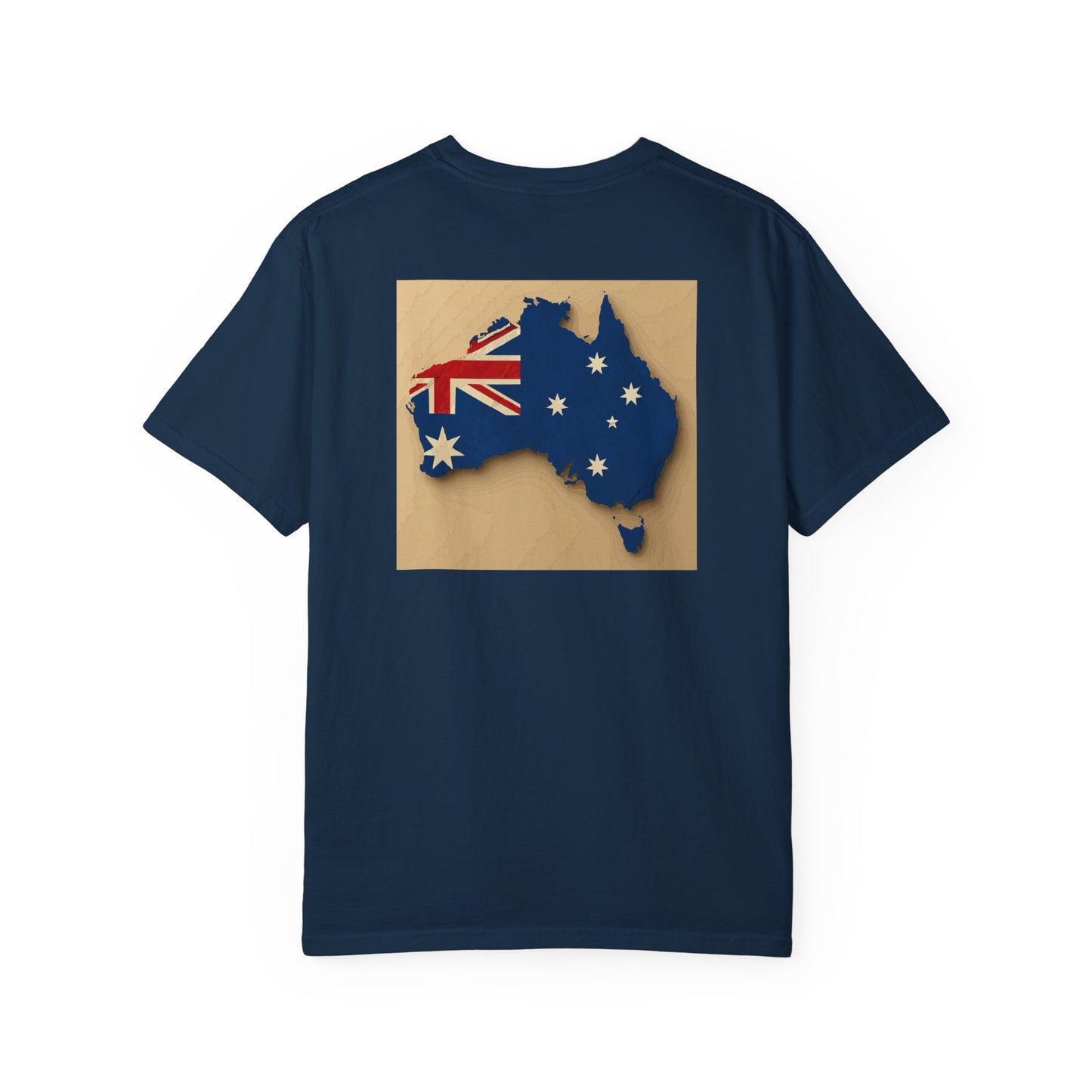Australia Topographical Map Flag Tee, Australian T-shirt