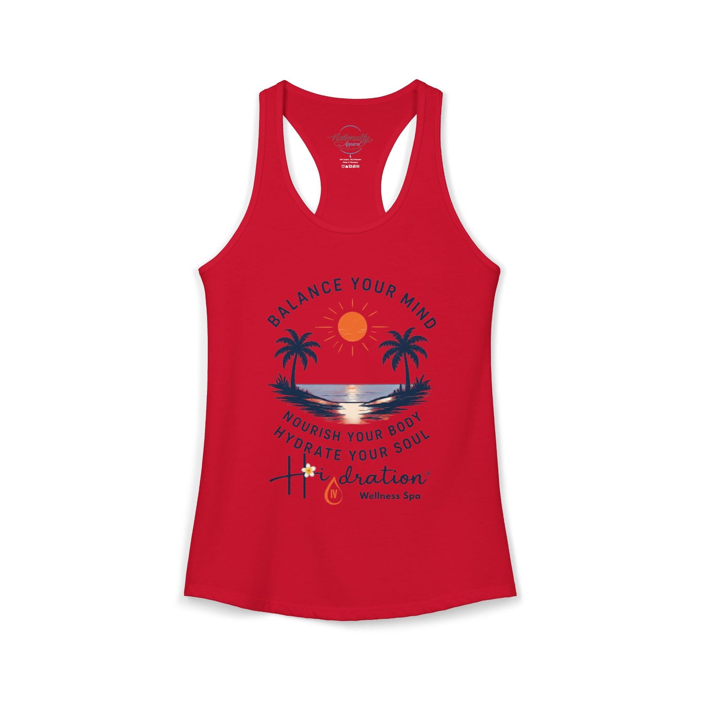 Hidration IV - Balance Your Mind Women's Racerback Tank