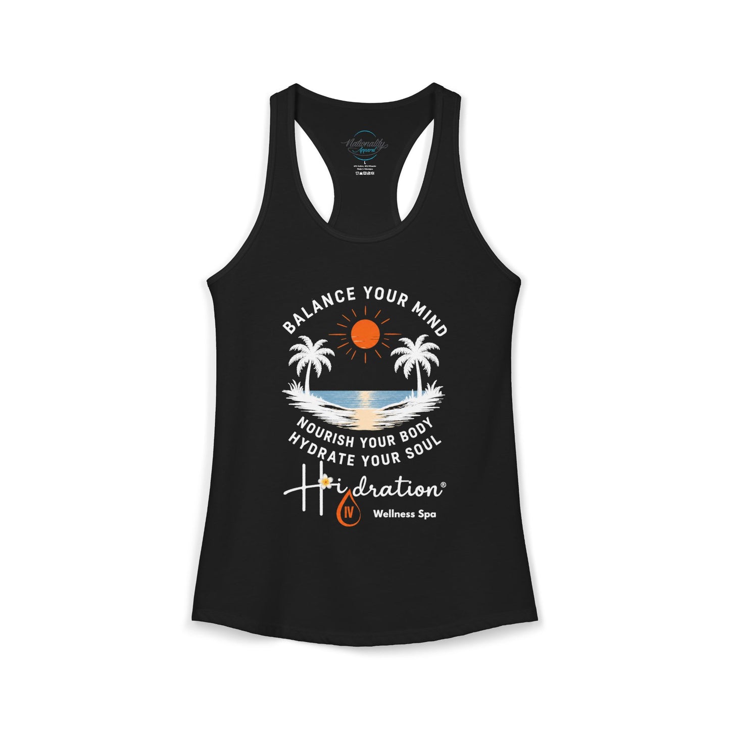 Hidration IV - Balance Your Mind Women's Racerback Tank