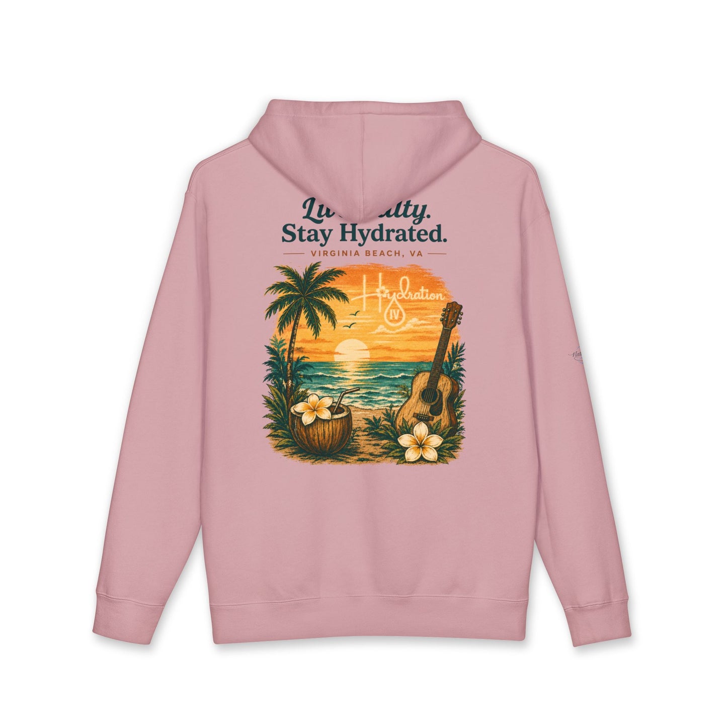 Hidration IV Logo and Live Salty Hoodie_Fleece Lined