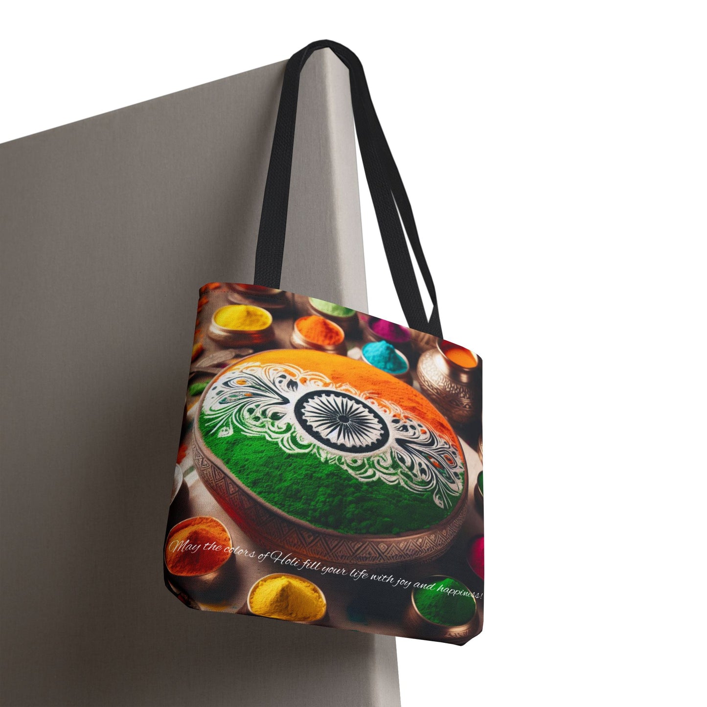Holi Celebration Tote Bag — Colorful Hindu Festival Beach & Travel Tote