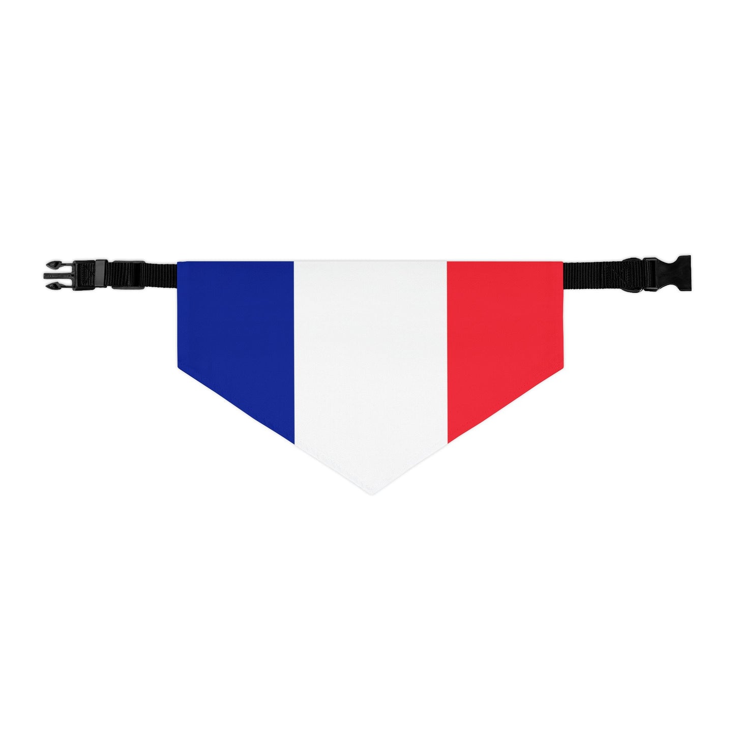 French Flag Adjustable pet bandana for dog or cat, bandana and collar combo