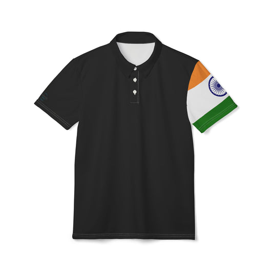 Polo Shirt with Flag of India, Men's Collared Casual Shirt, Patriotic