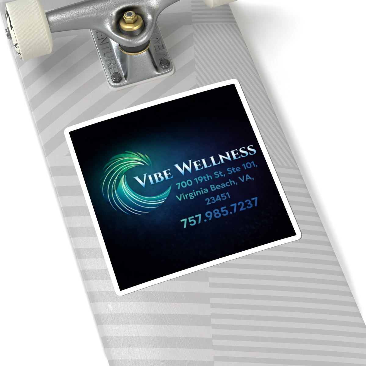 Vibe Wellness Logo Kiss-Cut Sticker — Branded Business Contact Decal