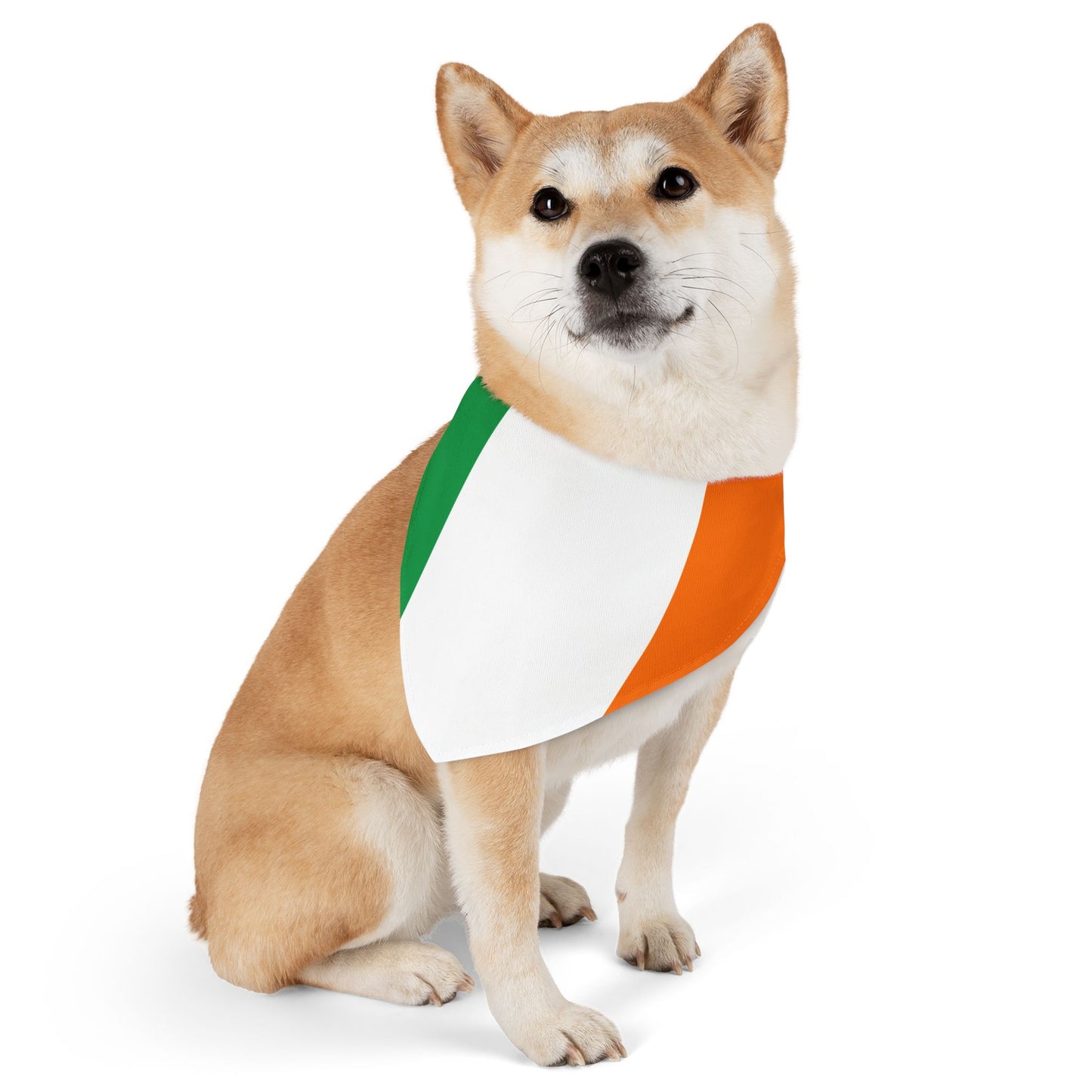 Irish Flag Adjustable pet bandana, bandana for dog or cat, bandana and collar combo