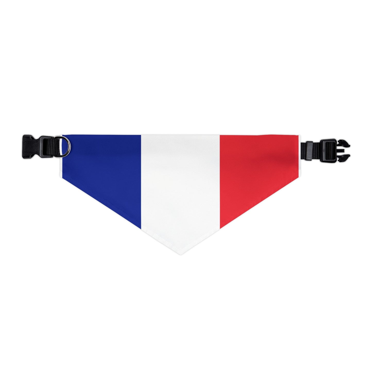 French Flag Adjustable pet bandana for dog or cat, bandana and collar combo