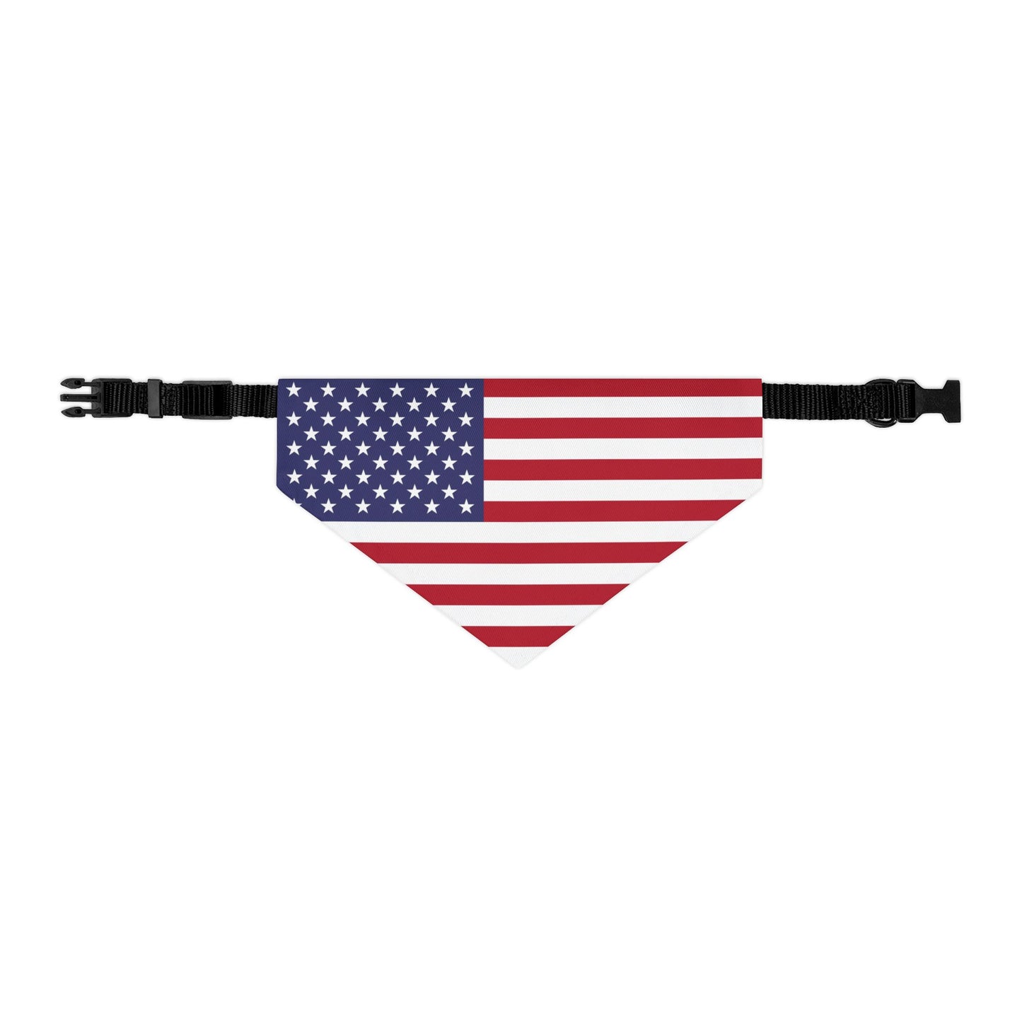 American Flag Adjustable pet bandana for dog or cat, bandana and collar combo
