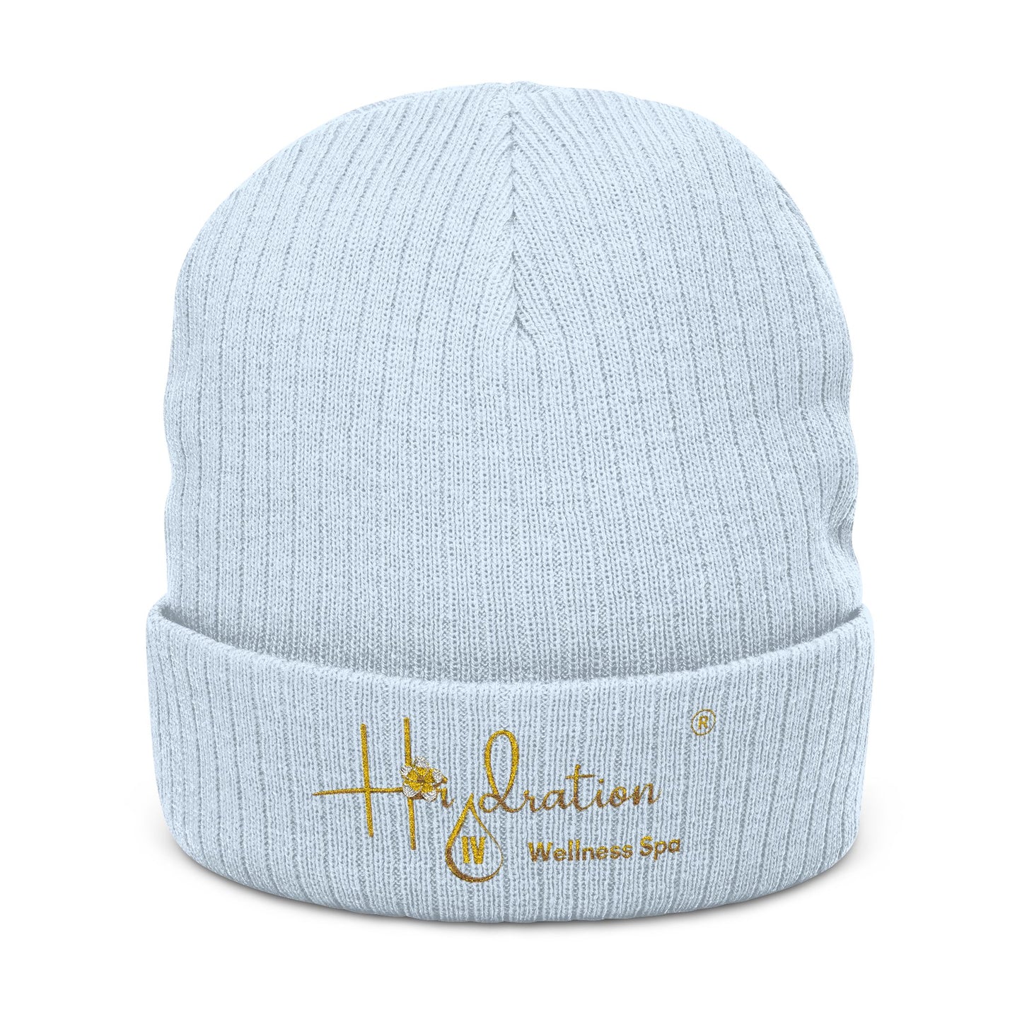 Hidration IV (Embroidered) Cozy Ribbed Knit Beanie