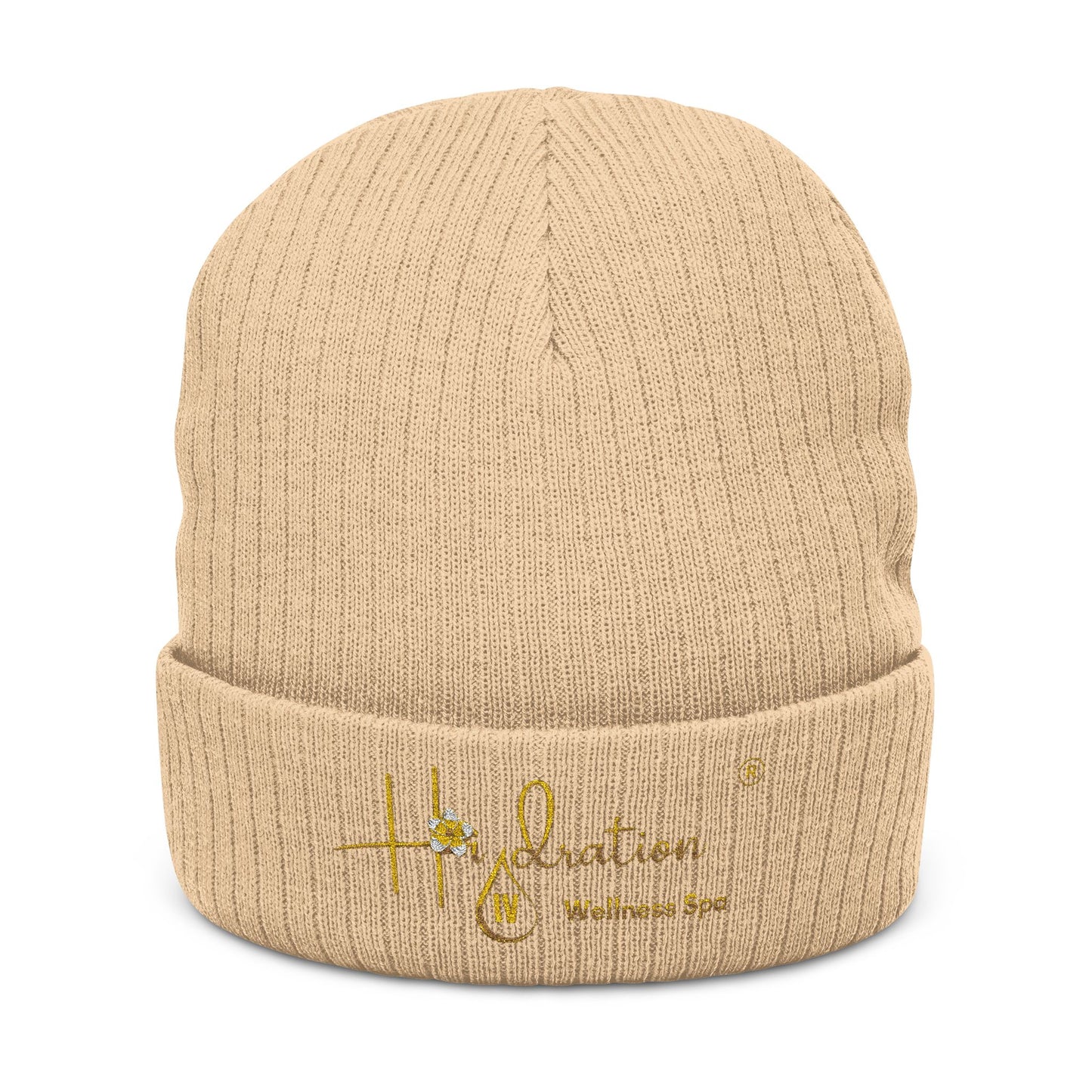 Hidration IV (Embroidered) Cozy Ribbed Knit Beanie