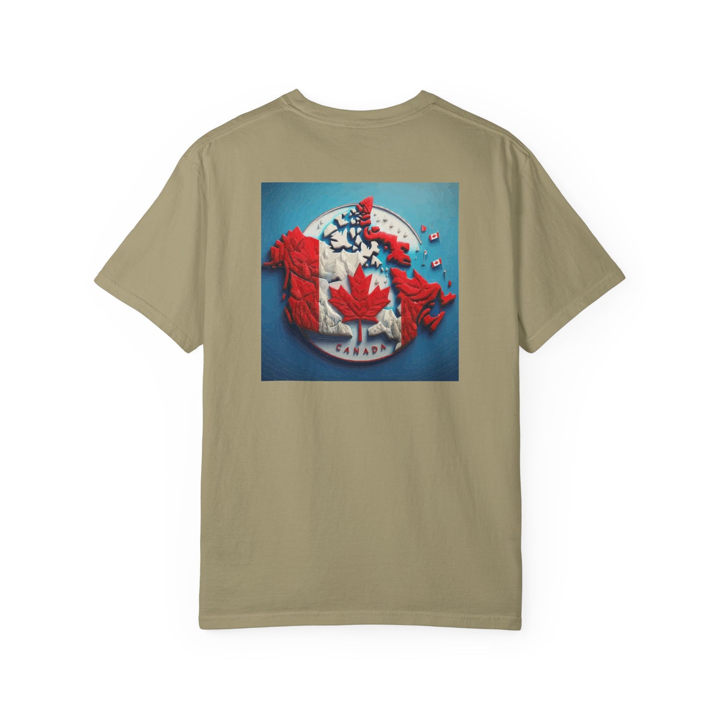 Canada Flag Topo Unisex T-shirt, Canadian Pride Tee, Maple Leaf Shirt, Patriotic Apparel, Mountain Map Clothing