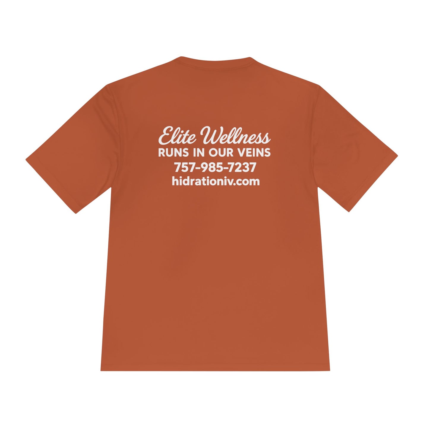 Hydration IV "Elite Wellness Runs in Our Veins" Moisture-Wicking Shirt